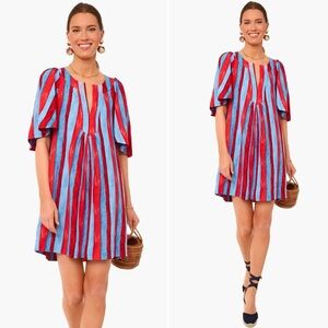 Pomander Place Tuckernuck Painterly Stripe Finley Flutter Sleeve Dress Size XL